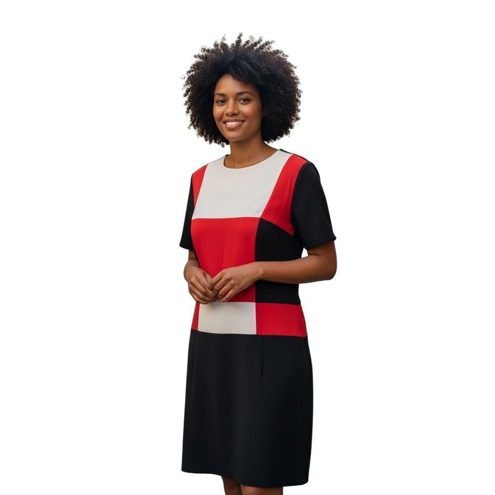Vintage 90s Color Block Dress 12